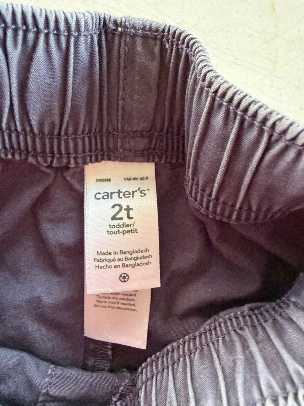 Carter's Charcoal Cotton Elastic-Waist Shorts